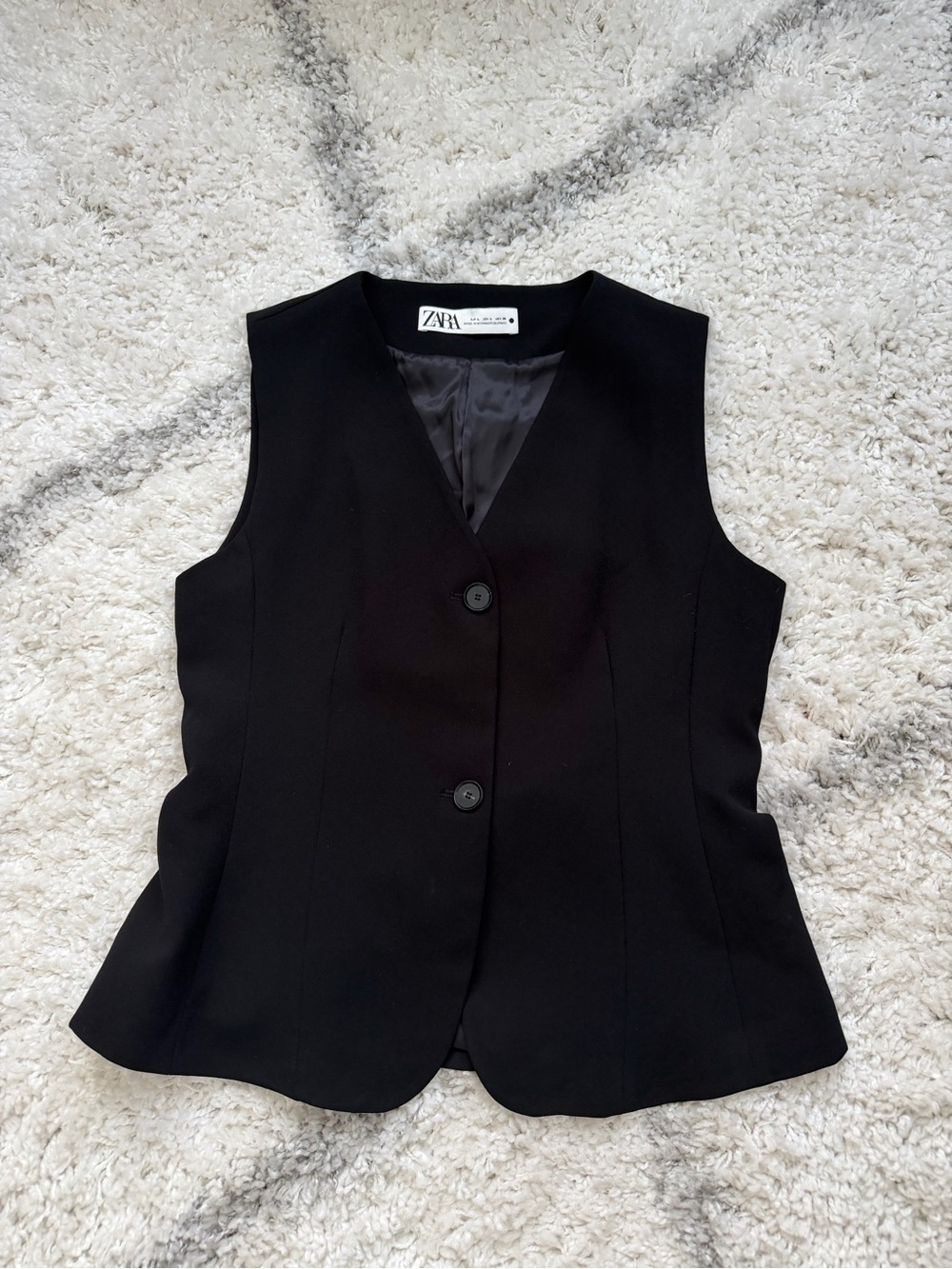 Zara Black Tailored Vest